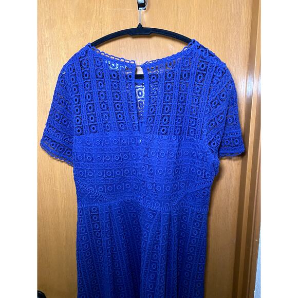 Boden Royal Blue Lace Dress - Women's Size 16 - Cotton - Picture 3 of 16
